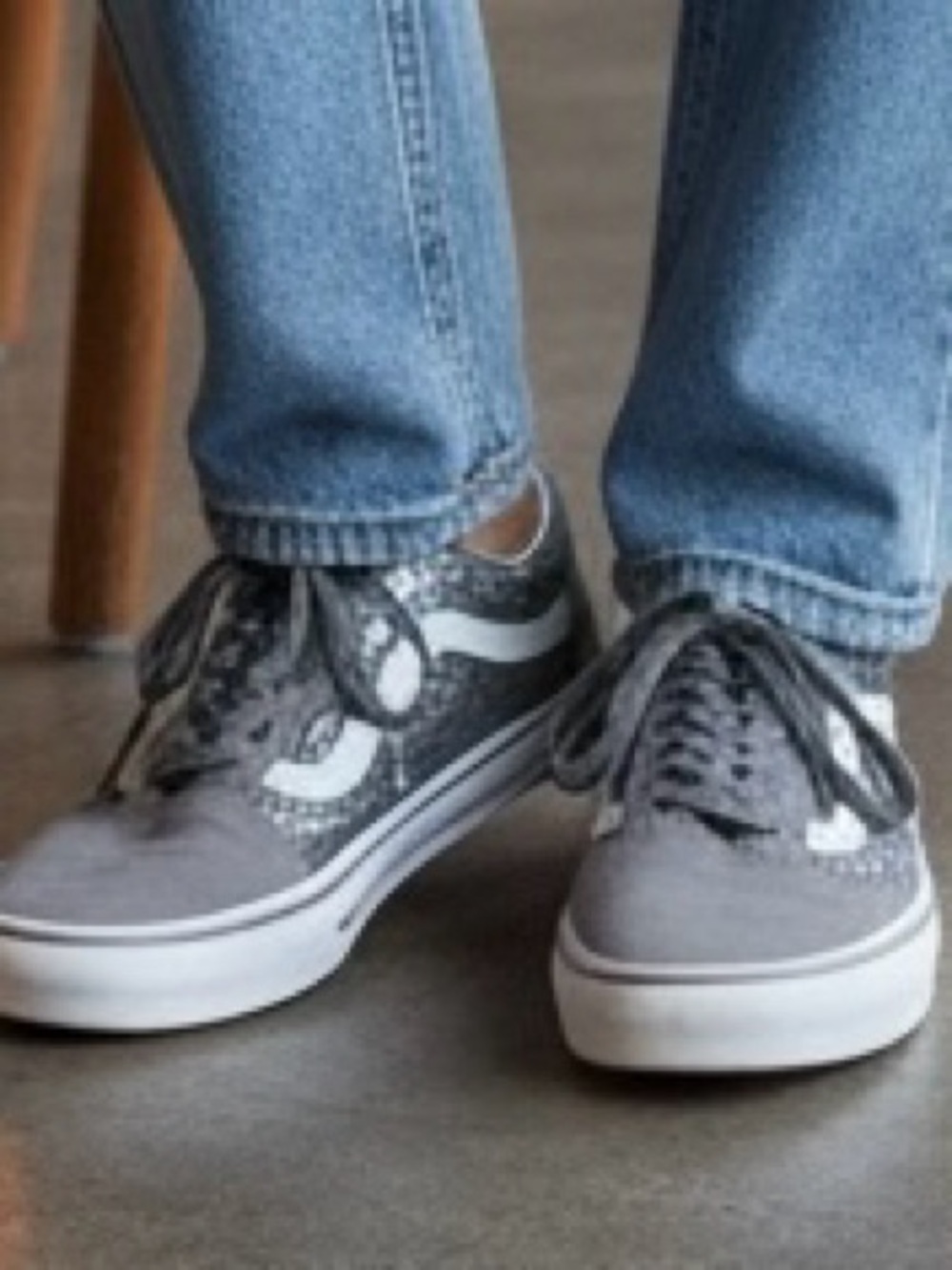 Vans Old Skool Glitter Gray Silver Sparkle Sneakers Women’s Size 9 Skate Shoes